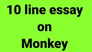 10 line essay on monkey/essay on monkey/paragraph on monkey/life of monkeys/habitats of monkeys