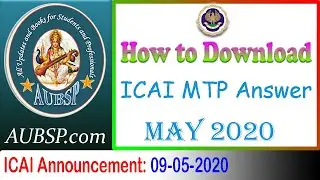 ICAI Announcement | How to download MTP Answers July 2020 Exam | CA Foundation, IPCC/Inter and Final