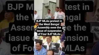 BJP MLA protest in the Bengal Assembly over the issue of suspension of their four BJP MLA