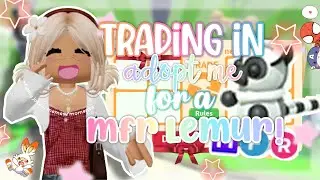 🍓🐒 TRADING in adopt me for a MFR RINGTAILED LEMUR !! ☁️🍿 | funny jokes + memes + moments 🤪!