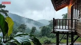 Deep Sleep Rain Forest Soundscape with Slow Piano Music for Total Relaxation