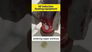 Soldering copper and brass joints #inductionheater #inductionheating #inductionheatingmachine