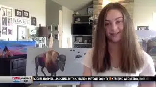 Bozeman teen auctions paintings for mental health fundraiser
