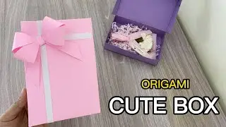Easy Origami Cute Box 🎀 | Simple DIY Gift Box  |  Origami Steps With Me!