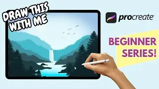 PROCREATE Tutorial - Easy landscape painting for beginners #procreate #digitalart
