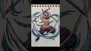Inosuke Hashibira, speed drawing #demonslayer #inosuke #anime #drawing #art #animeart #animedrawing