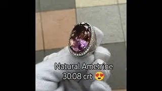 Natural Ametrine Quartz 30.08 crt #ametrine #amethyst #citrine #purplespinel #purplesapphire #ruby