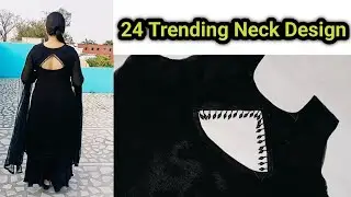 2024 Trending Neck Design/Back Neck Design for Suit With Lace@RajniBeeFashion
