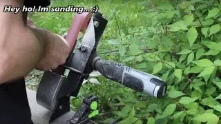 Metal working: Belt sander attachment to Dremel rotary tool. (Workstation part. 1 )