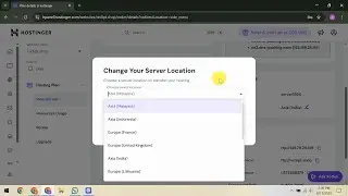 How To Change Server Location in Hostinger