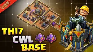 😱 ДВОЙНАЯ башня ярости TH17 CWL База для защиты с низким процентом 🔥 Ссылка на базу TH17 CWL