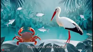 The Cunning Stork and the Courageous Crab: A Tale of Deception and Bravery I Kids fun story