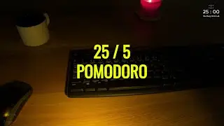 Late Night Study with Me ☕ Smooth Jazz & Dark Mode for Studying [25/5 Pomodoro Timer]