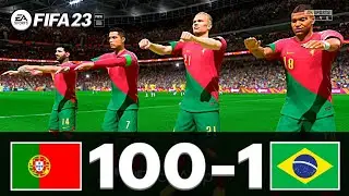 FIFA 23 - MESSI, RONALDO, MBAPPE, NEYMAR, ALL STARS | PORTUGAL 100-1 BRAZIL