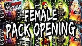 WWE SUPERCARD SEASON 4 FEMALE PACK OPENING - SUPERCARD FEMALE BEAST PACKS!!