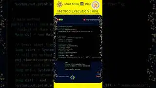How To Code Java Display Method Execution Time 💯 #89 