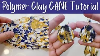 POLYMER CLAY CANE TUTORIAL | HOW TO MAKE POLYMER CLAY EARRINGS | POLYMER CLAY CANE TECHNIQUE