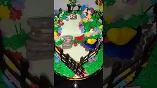Garden theme cake #nutellacake #chocolate #flavour #themecakes #garden #decoration