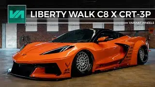 LIBERTY WALK CORVETTE C8 ON CUSTOM THREE PIECE WHEELS!