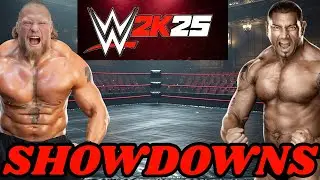 WWE 2K25 SHOWDOWNS Batista (AI) vs. Brock Lesnar (ME) No Holds Barred