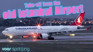 Turkish Airlines A330-300 takeoff at the legendary old Istanbul Ataturk Airport