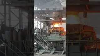 METAL POURING IN CCM LADLE #CCM