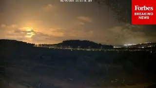 CCTV Camera Captures Iranian Missiles Coming Down On Haifa, Israel