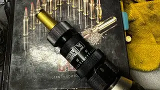 Step 4 of high quality precision handloads. Brass trim and prep #handloading #284  #reloading #7prc