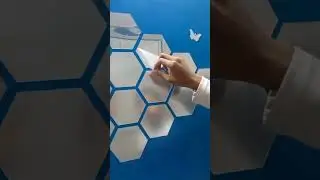 3D Acrylic Hexagon Mirror Wall Stickers #useful #decoration #shorts #short