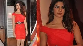 Priyanks Chopra In Red Ramona Narang @ Babli Badmaash Song Launch !