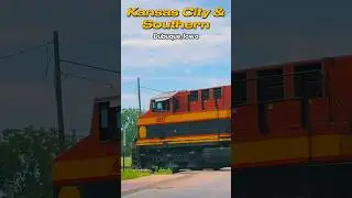 Kansas City Southern Freight Train Crawling Through Dubuque