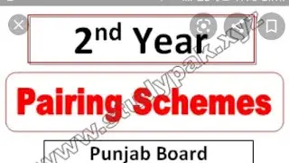 Fsc 2nd year pairing scheme 2021