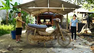 18-year-old girl - Turning badly damaged motorbikes into new ones in the easiest way