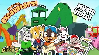 We Are The Excavators | Kids Construction Rock Song🚧 🎸 | Shoe Biters (Official Music Video)