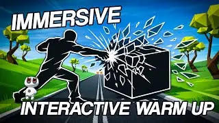 HIGH QUALITY Immersive Interactive Warm Up | Road Running Through Fields