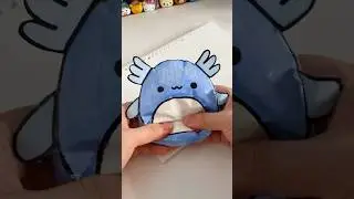 Cute Axolotl Paper Squishmallow Tutorial💖 #papercraft #asmr #papersquishy #squishmallows