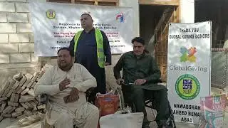 NDF Team with HOPE Team at Banu Khyber Pakhtoonkha. Mr. Sanuallah Khan pays thanks to GlobalGiving