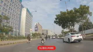 4K Shahra e Faisal road | Karachi | Road trip on Motor Bike | Virtual Bike Ride