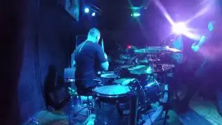 Flo Cryptopsy drummer playing Halothane GLow sanford Florida 5/21/15