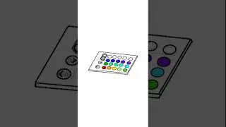 How to draw a RBG LED remote #art #digitalart #light #technology