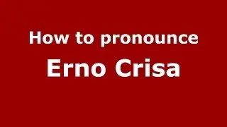 How to pronounce Erno Crisa (Italian/Italy) - PronounceNames.com