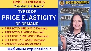 TYPES OF PRICE ELASTICITY of DEMAND | Class 12 Economics Chapter 3B Maharashtra Board | Pooja Kela
