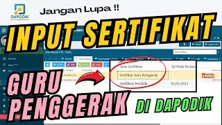 Guide to Inputting Leading Teacher Certificate Data in the Dapodik Application