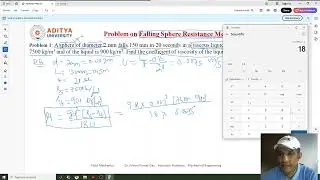 Lecture 92 #Problem Solved on #Coefficient of #Viscosity by #Falling #Sphere #Resistance #Method