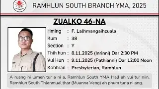 F Lalhmangaihzuala Hriatrengna 08|11|2025