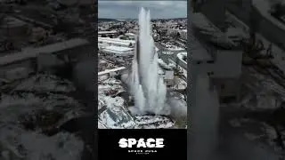Using water during demolition is an effective way to reduce airborne dust. #space ##factshorts