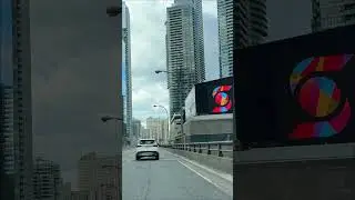 Downtown Toronto Skyline Gardiner Expressway #torontodriving  #torontodowntown