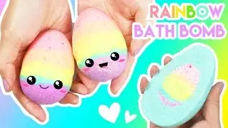 How to Make RAINBOW Filled Easter Egg Bath Bombs!