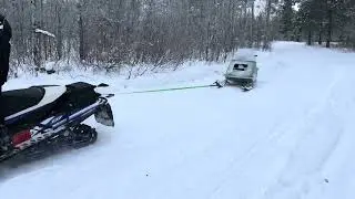 Yamaha Viper rescued our vintage John Deere snowmobile 