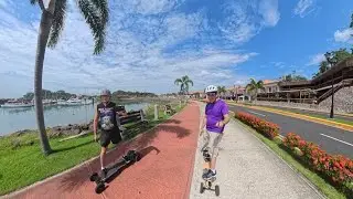 e-boarding on the Amador Causeway from Chorillo in Panama